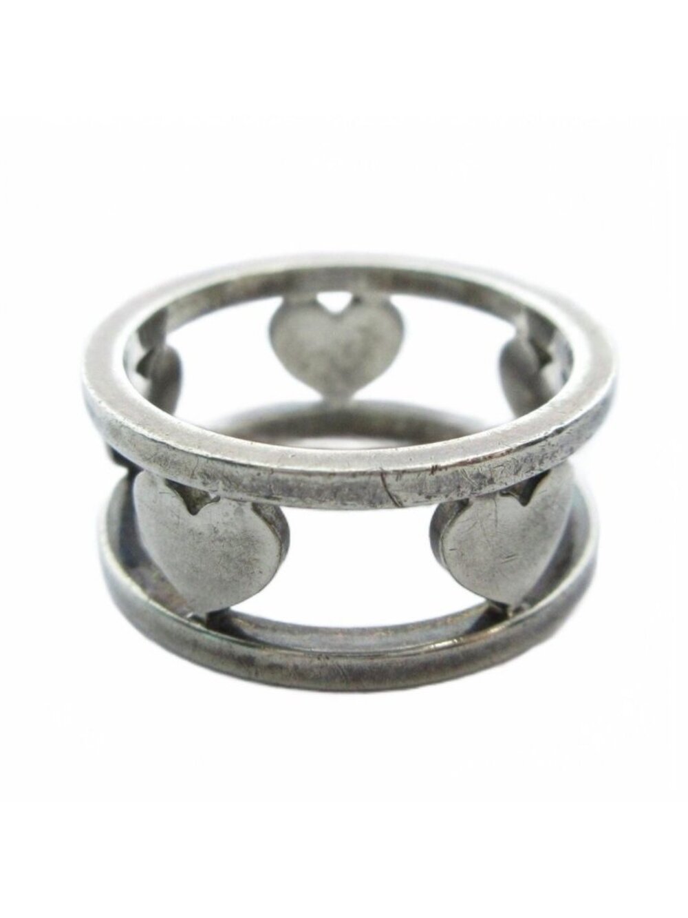Tiffany & Co Heart Band Ring Logo Silver